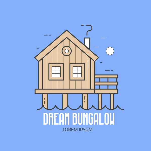 Dream Bungalow Hotel Logo — Stock Vector