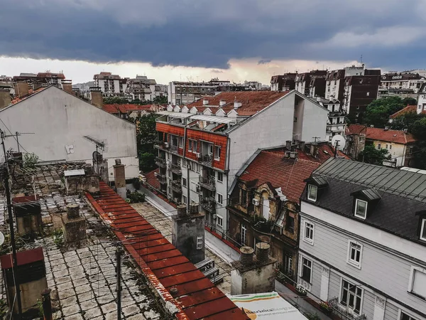 Belgrade Aged Rooftops in Dorcol Panoramic View — Stock Photo, Image
