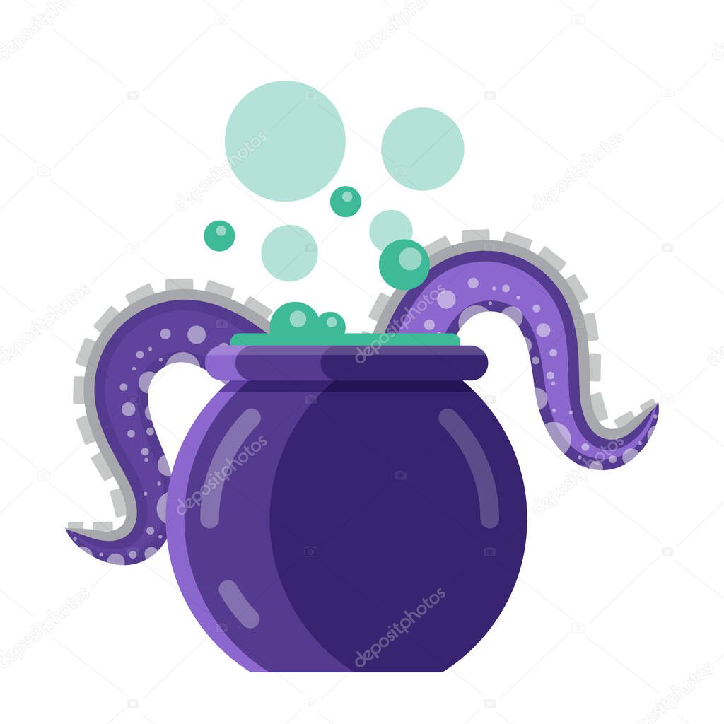 Boiling Magic Cauldron with Monster Tentacles Icon
