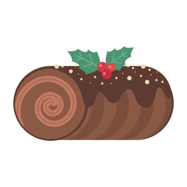 Noel Kütüğü Noel Tatlısı Düz Kek Simgesi