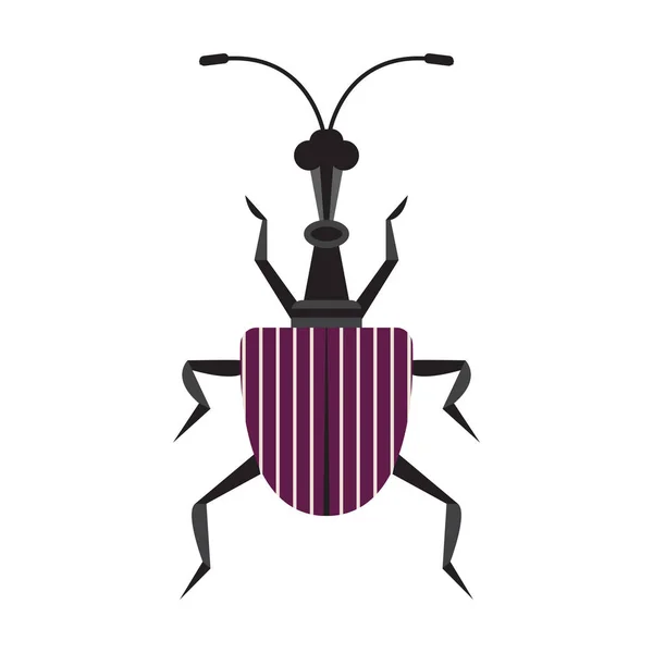 Giraff Weevil Bug Ikon i Flat Design — Stock vektor