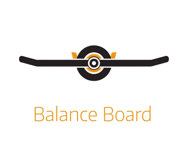 Self Balance Board Outline Pictogram of logo — Stockvector