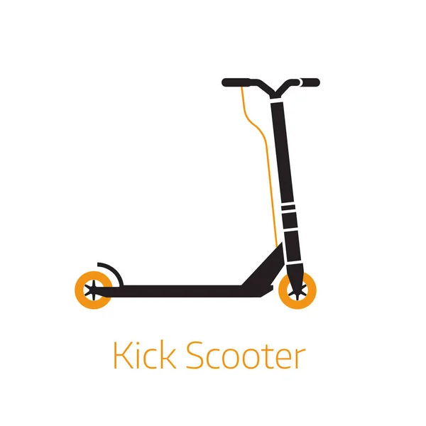 Kick Scooter översikt logotyp symbol Bw Illustration — Stock vektor