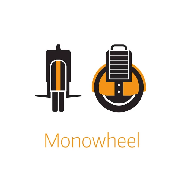 Monowheel Alternative City Transport Pictogram in ontwerp — Stockvector