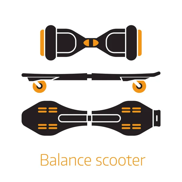 Self Balance Hover Board ikonok vagy logó — Stock Vector
