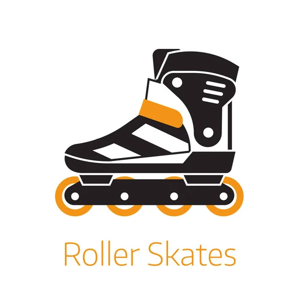 Roller Skates esboço ícone ou logotipo modelo — Vetor de Stock