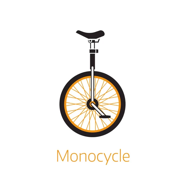 Unicycle Outline Icon или Logo BW Template — стоковый вектор