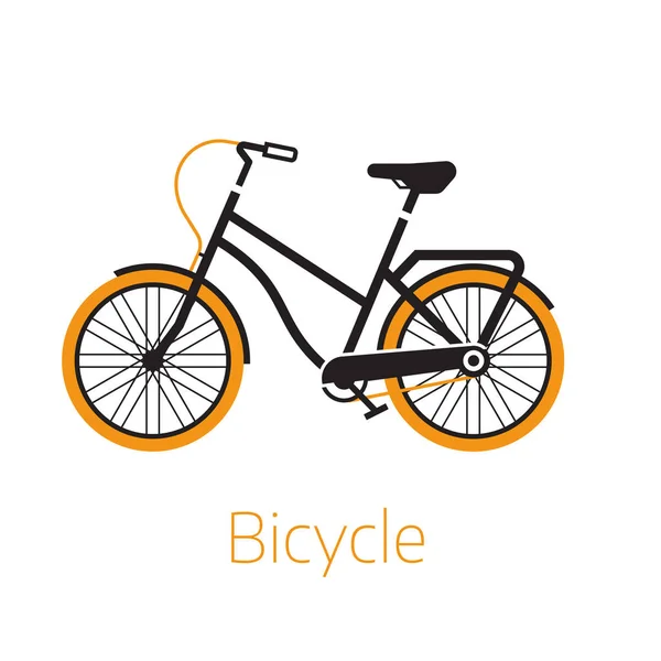 Straat fiets Bw pictogram of logo sjabloon — Stockvector