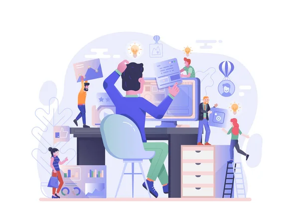 Web Sitesi Güncelleme Süreci Düz Konsepti