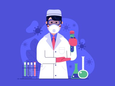Genç Doktor Virüs Aşısını Laboratuvarda Sunar