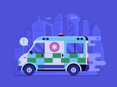 Hızlı Ambulans Araba Şehri Acil Durum Servisi