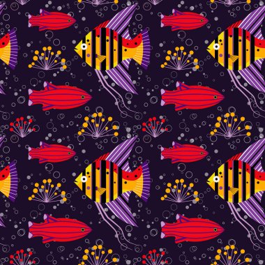 Düz Renkli Tropikal Akvaryum Kusursuz Balık Örnekleri