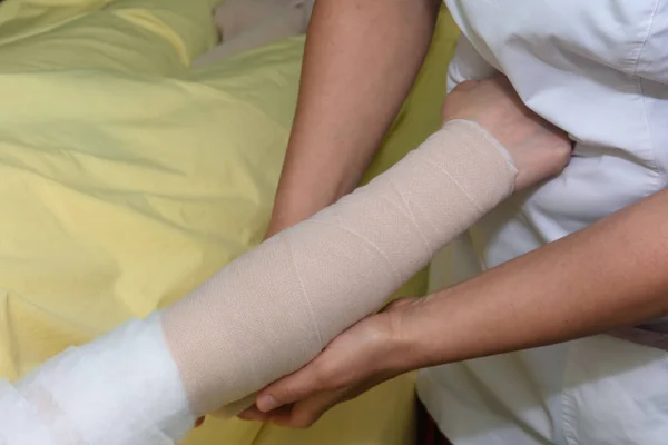 Lenf kanseri yönetimi: Lenfobma El ve Kolu, lenfobmayı kontrol etmek için çok katmanlı bandaj kullanıyor. Tam dekonjestif tedavi (cdt) ve manuel lenfatik drenajın bir parçası (Mld)