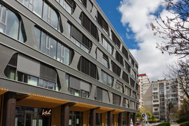 Sofya, Bulgaristan - 10.11.2019: Business Park Sofia (BPS) - Orta ve Doğu Avrupa 'nın en büyük ofis parkı ve Bulgaristan' da türünün ilk örneği.