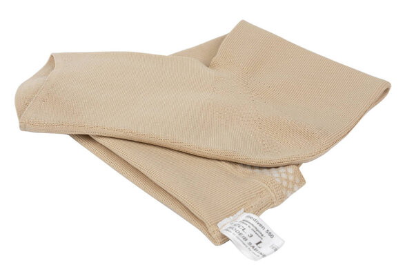 Бургас, Болгария - 06.03.2020: Закрытие Mediven 550 плоский вязаный Выпускной Компрессионная одежда для ног лимфедема, отек и липедема. БКК 3. Иллюстративная редакция
.