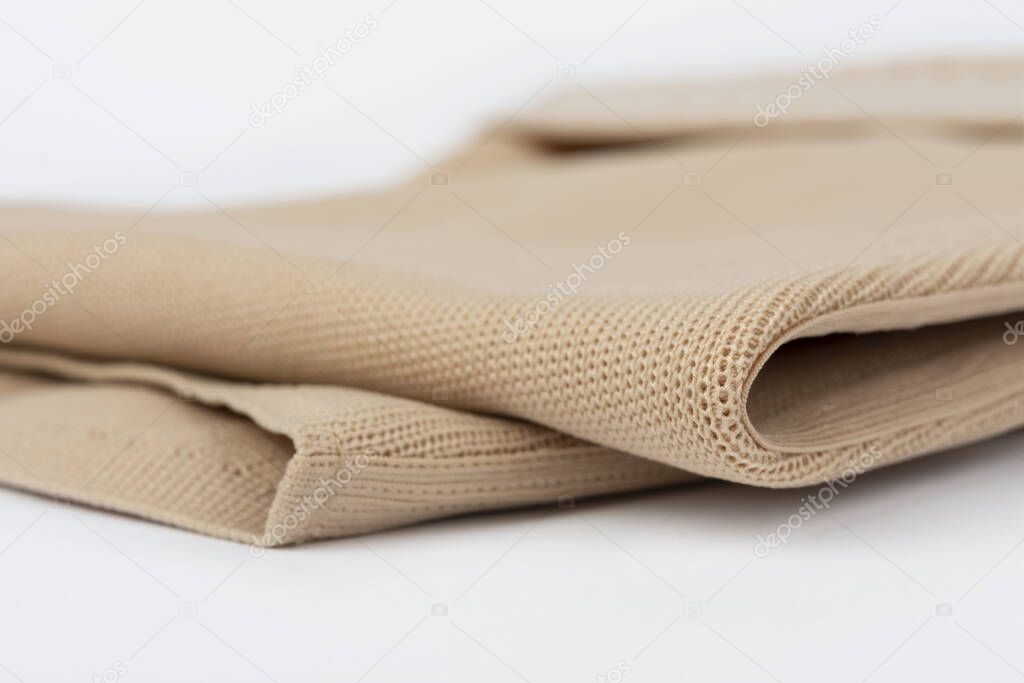 Close up of flat knit Graduated Compression Garments for leg lymphedema, edema and lipedema - powerful compression stocking for greater edema containment