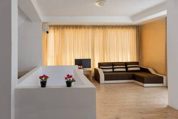Sunny Beach Bulgaria 2020 Elegante Cómodo Hotel Interior Dormitorio Editorial — Foto de Stock