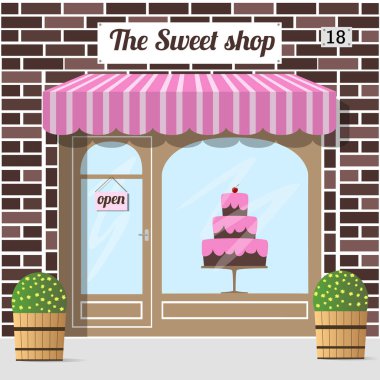 Sweet shop. Candy store, confectionery store. clipart