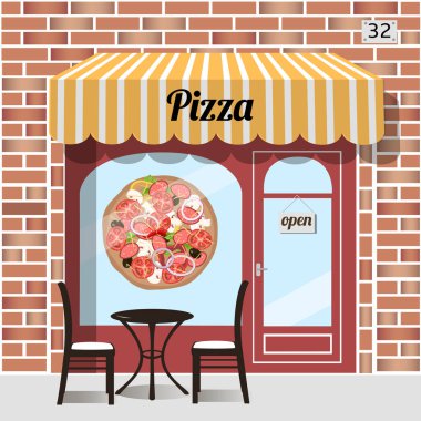 Cafe pizza. Fast food.
