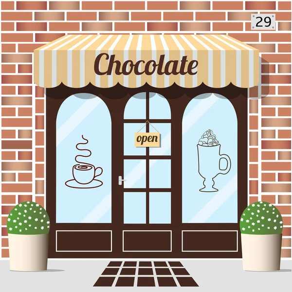 Façade chocolaterie . — Image vectorielle