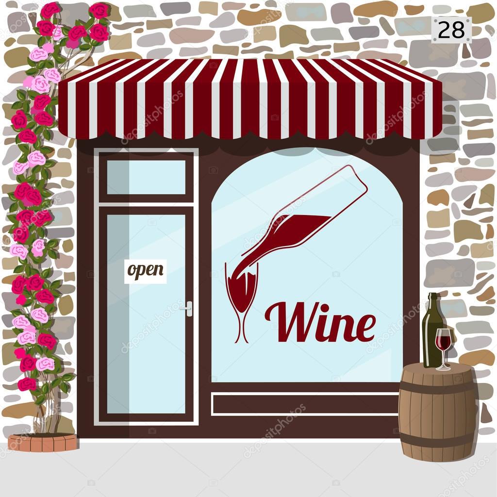 Wine shop building.