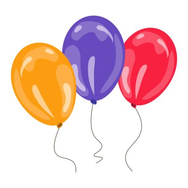 Üç renkli balonlar