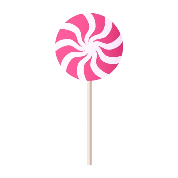 Spiraal snoep. Lolly — Stockvector