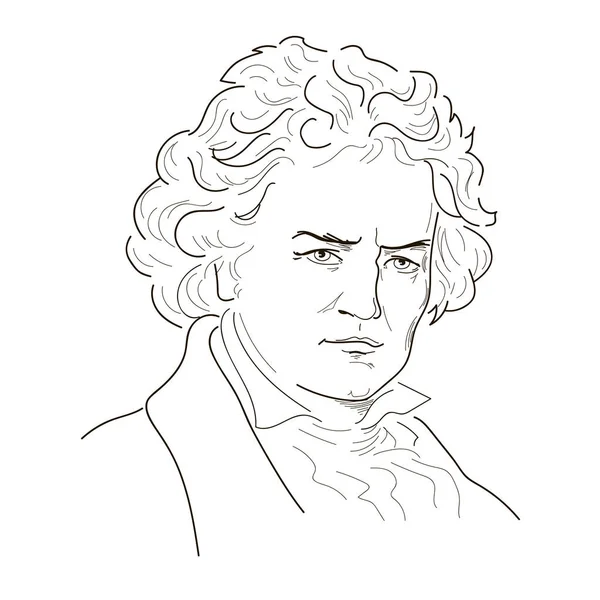 Ludwig van Beethoven — Stock vektor