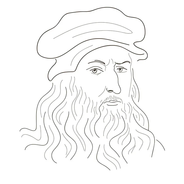 Leonardo da Vinci. — Stockvector