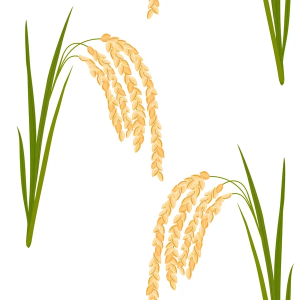 Patrón sin costura de arroz — Vector de stock