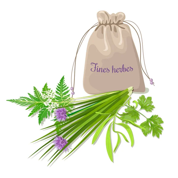 Fines herbes sachet — Stock vektor