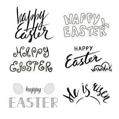 Paskalya el hat yazılmış. Elle çizilmiş metin. Hıristiyan cinayet sebebi. Yazı