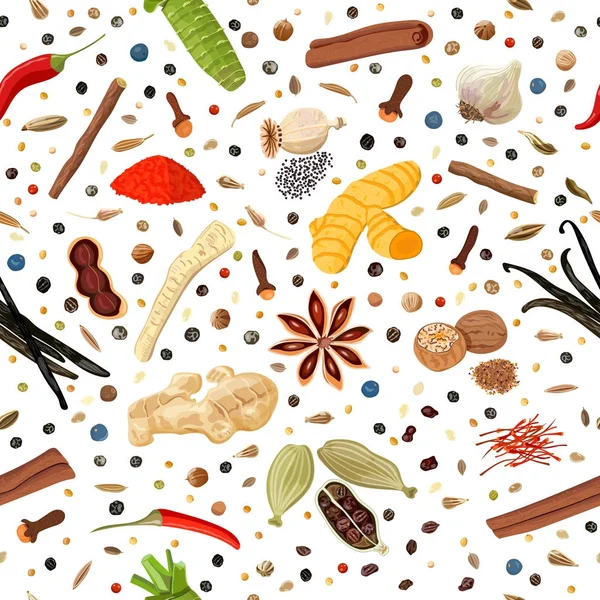 Pişirme baharat Dikişsiz desen vektör set