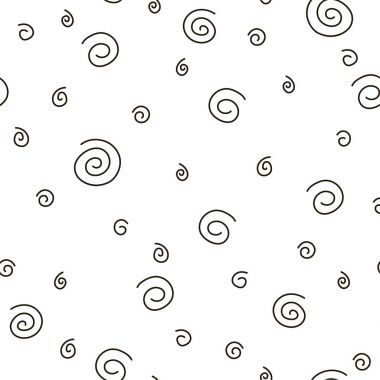 Soyut geometrik bukleler ve moda tasarım baskı desen swirls
