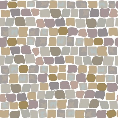 Paving Stones Road Texture seamless pattern. wall of stone, cobbled street clipart