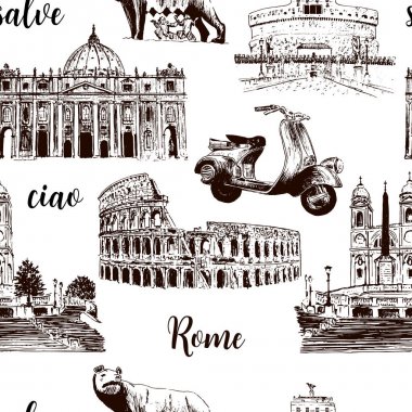 Roma gezi seamless modeli ayarla
