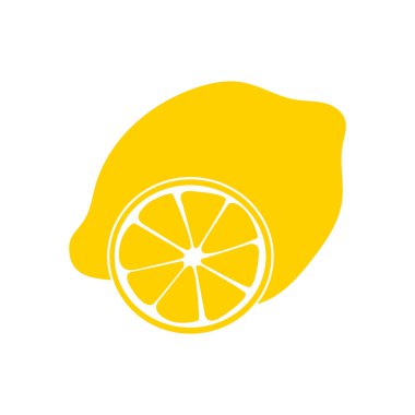 Beyaz arka planda yaprakları olan limon. Dekoratif poster için vektör illüstrasyonu,