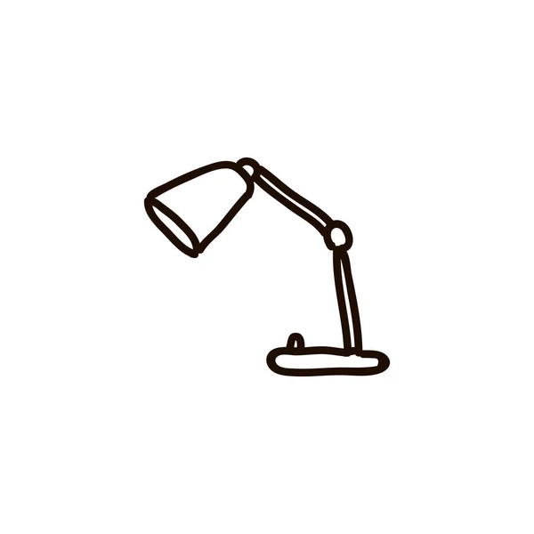 Desk lamp - flat cartoon ink pen Icon vector illustration Vector illustration for web logo — Stock Vector