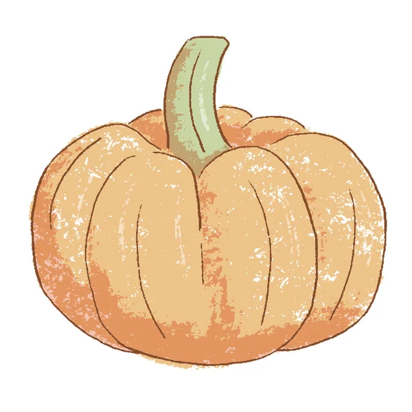 Icono colorido de calabaza. Ilustración vectorial. Dibujado a mano popular estilo vintage vegetal de temporada para cocinar, Cosecha. Estilo de vida saludable . — Vector de stock