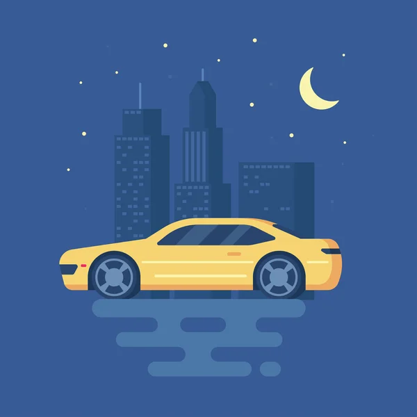 Ilustración vectorial moderna aislada del coche deportivo . — Vector de stock