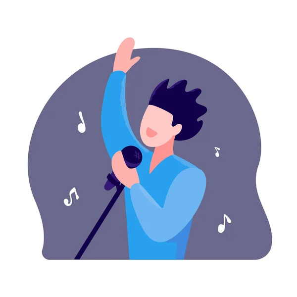 Concept de profession de chanteur — Image vectorielle