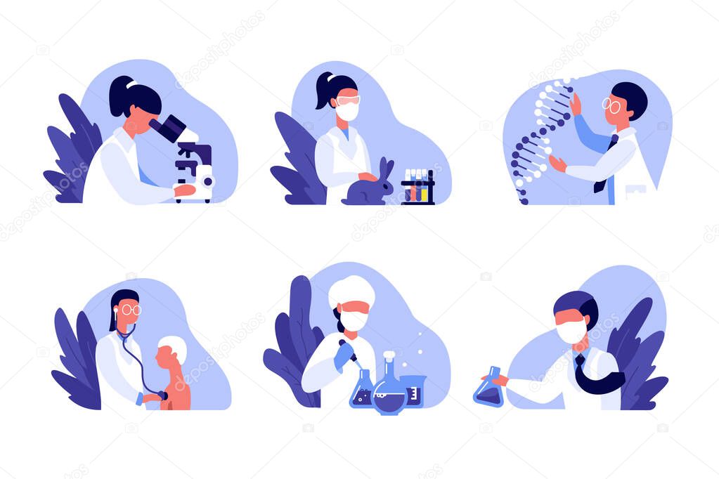 Set of medical vector illustrations