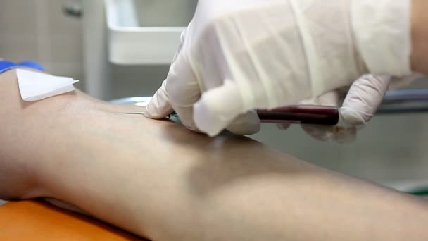 Het nemen van bloedtesten — Stockvideo
