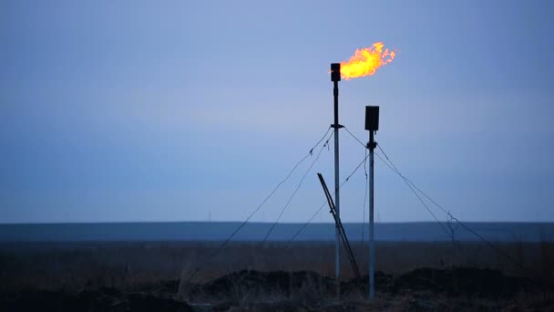 Сжигание природного газа — стоковое видео