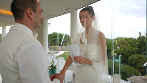 Juramento da noiva . — Vídeo de Stock