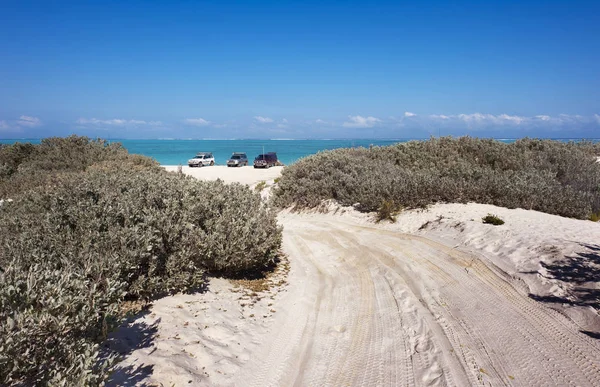4WD pista a la playa — Foto de Stock