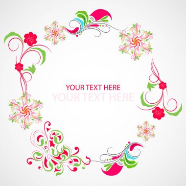 Çiçekli Çerçeve şablonu