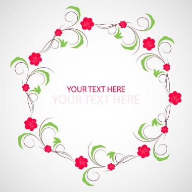 Çiçekli Çerçeve şablonu