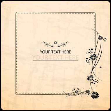Çiçekli Çerçeve şablonu