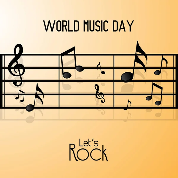 Día Mundial de la Música — Vector de stock